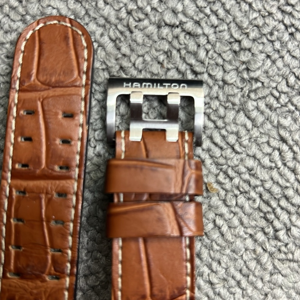 Hamilton Brown Leather Khaki Pilot Watch Band 20mm